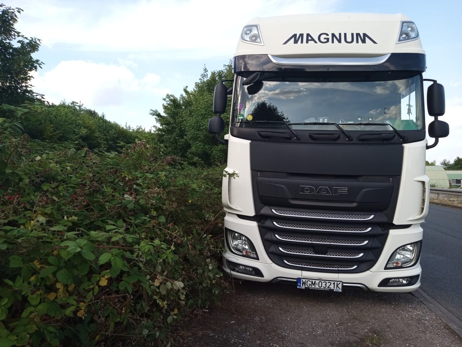 DAF silo trailer hauling bulk materials