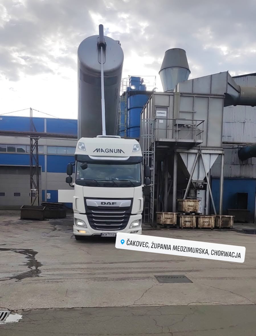 Transport bentonitu silosem – dostawa towarów sypkich PHS Magnum